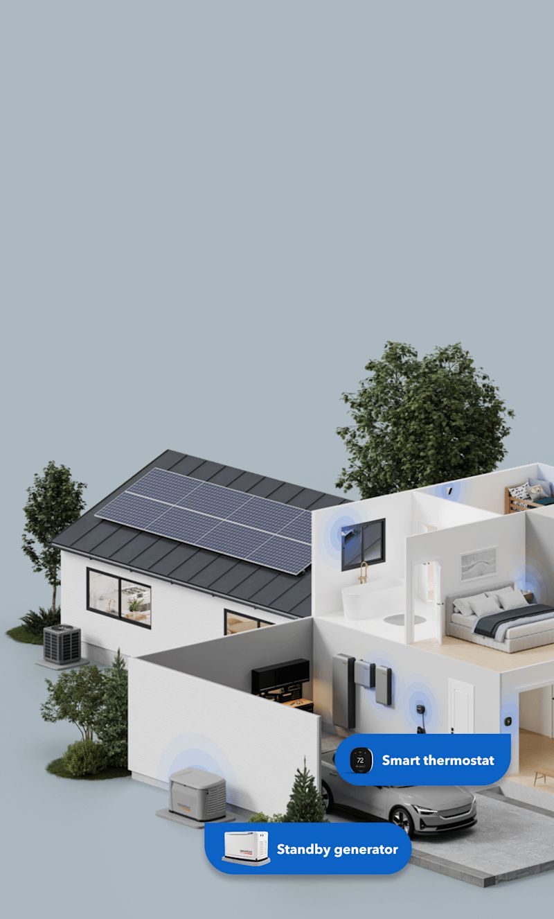 Generador Generac integrado con ecobee