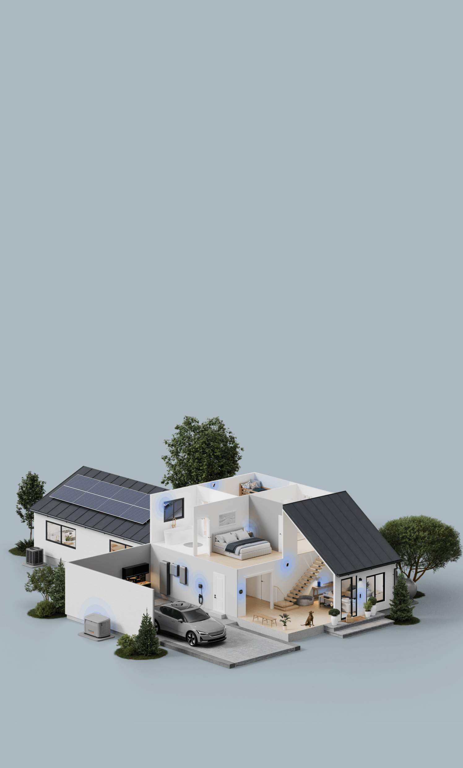 Casa con ecobee y Generac integrados